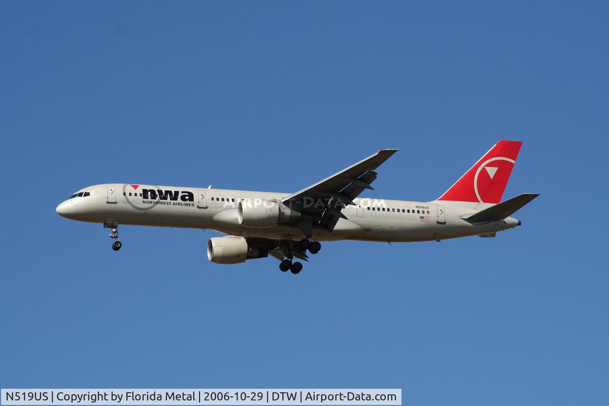 N519US, 1986 Boeing 757-251 C/N 23207, Northwest