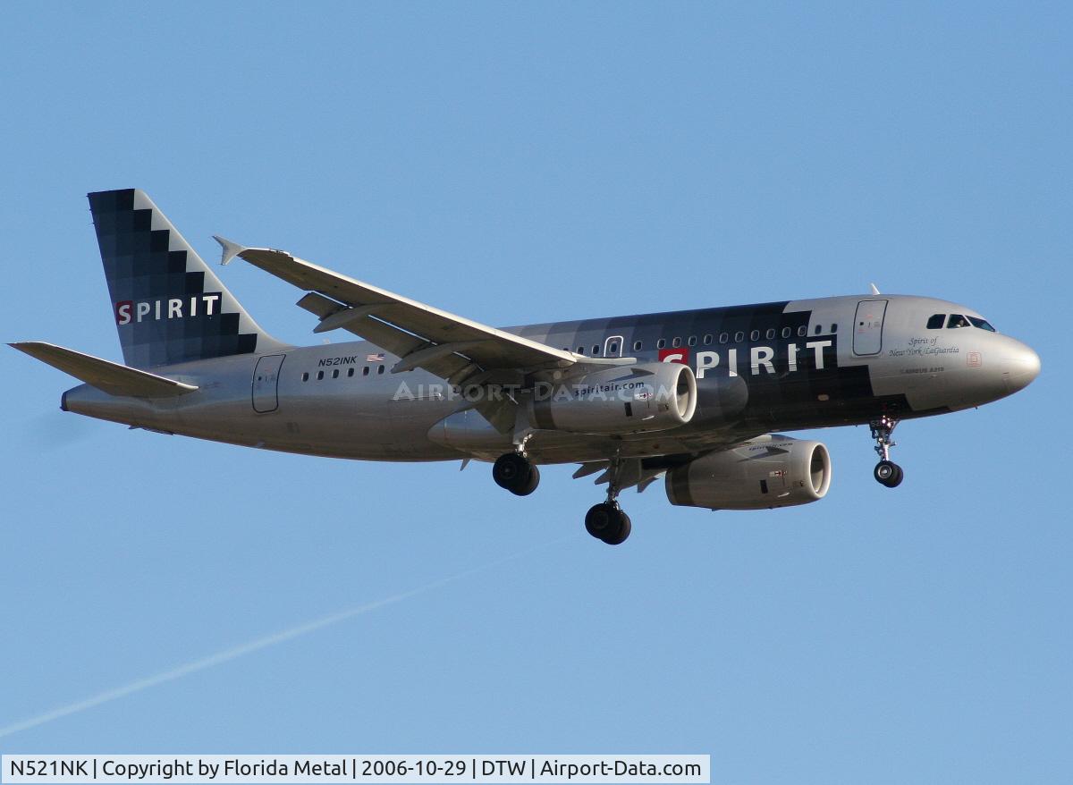 N521NK, 2006 Airbus A319-132 C/N 2797, Spirit
