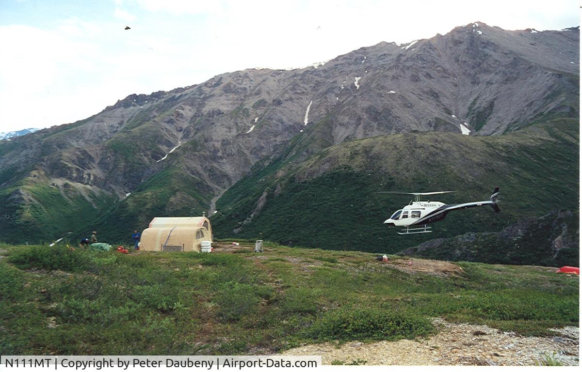 N111MT, 1976 Bell 206B JetRanger II C/N 1989, Photographed near Delta Junction, AK, June 2001