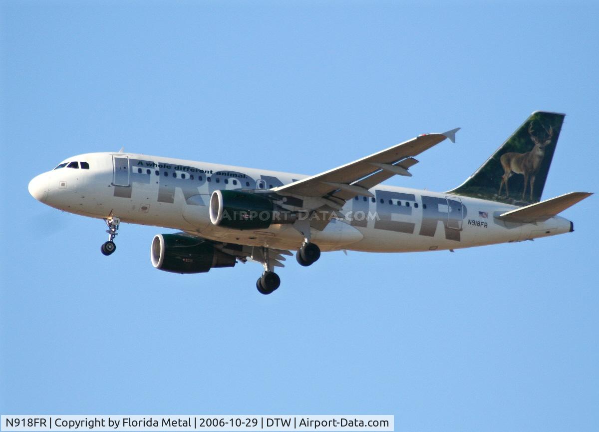 N918FR, 2003 Airbus A319-111 C/N 1943, Frontier