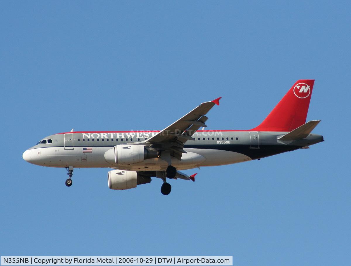 N355NB, 2002 Airbus A319-114 C/N 1839, Northwest
