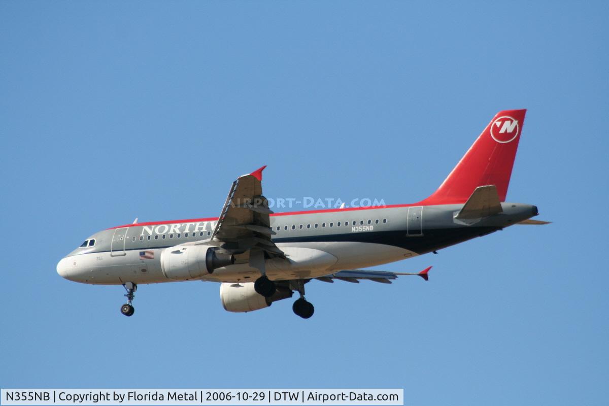N355NB, 2002 Airbus A319-114 C/N 1839, Northwest
