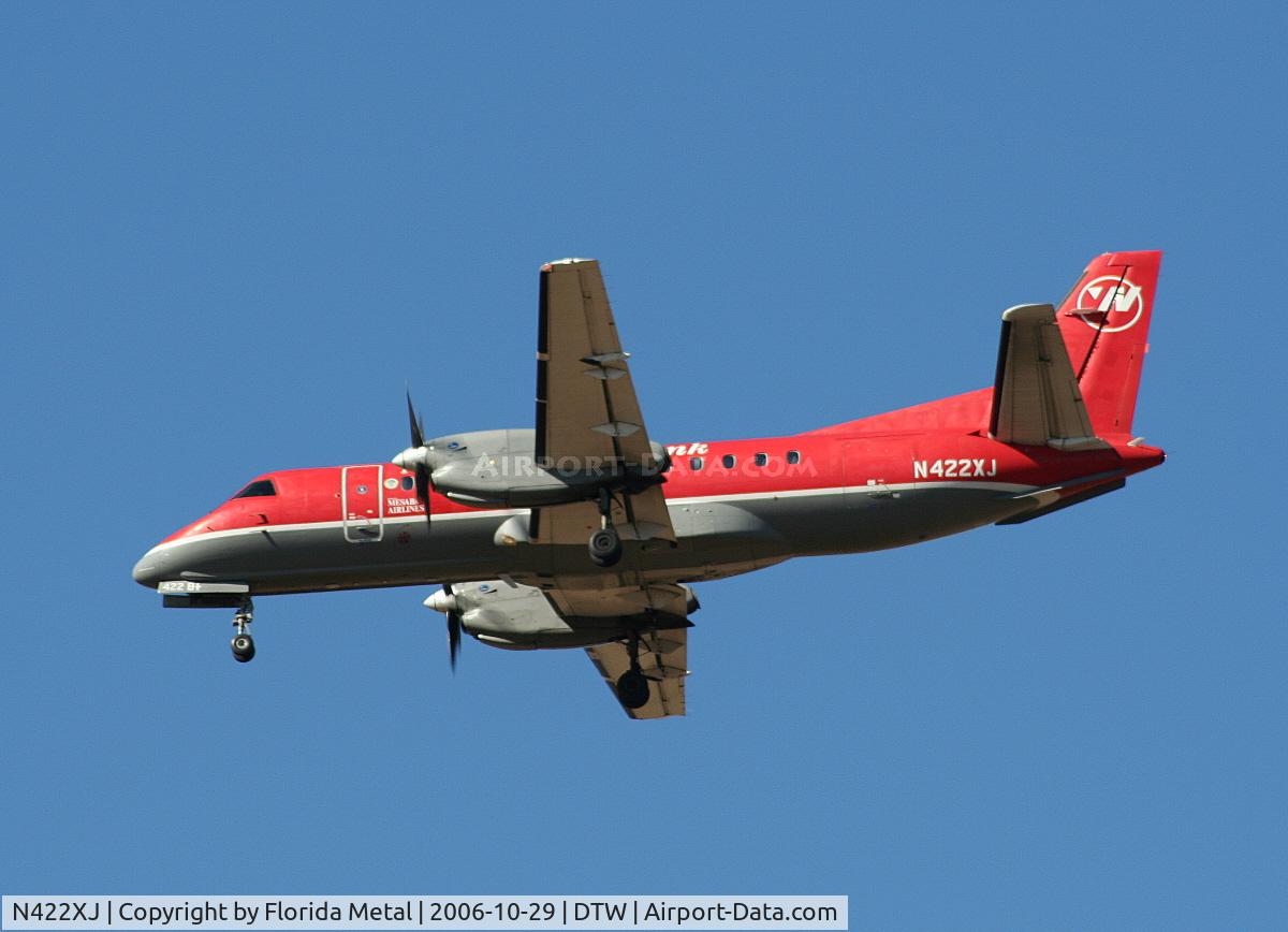 N422XJ, 1997 Saab 340B C/N 340B422, Mesaba