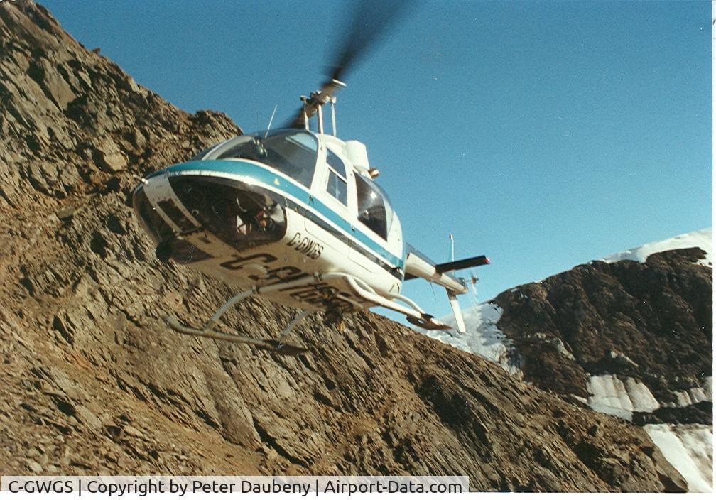 C-GWGS, 1969 Bell 206B JetRanger II C/N 447, Photographed near Stewart BC, summer 2004