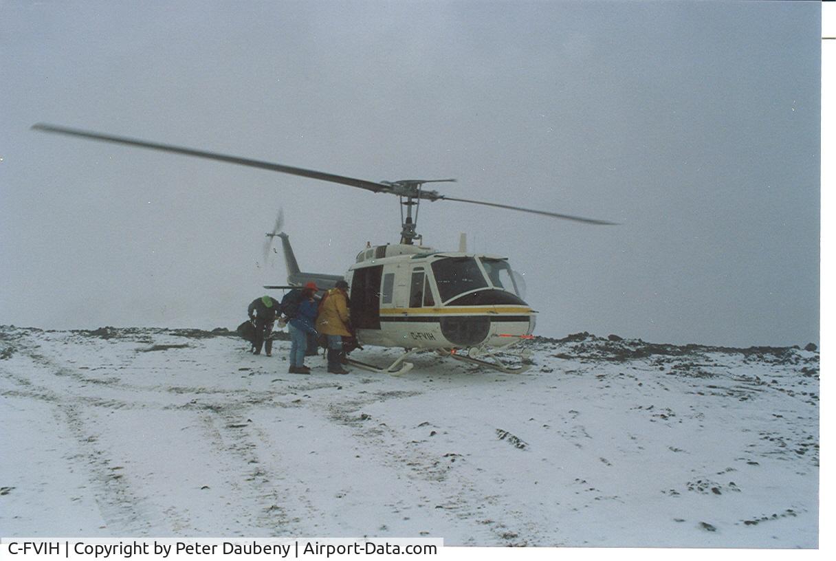 C-FVIH, 1974 Bell 205A-1 C/N 30164, Photo taken near Stewart BC, fall 1993