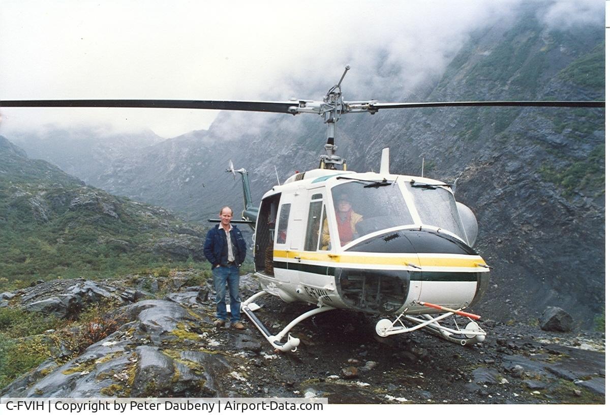 C-FVIH, 1974 Bell 205A-1 C/N 30164, Photo taken near Stewart BC, fall 1993