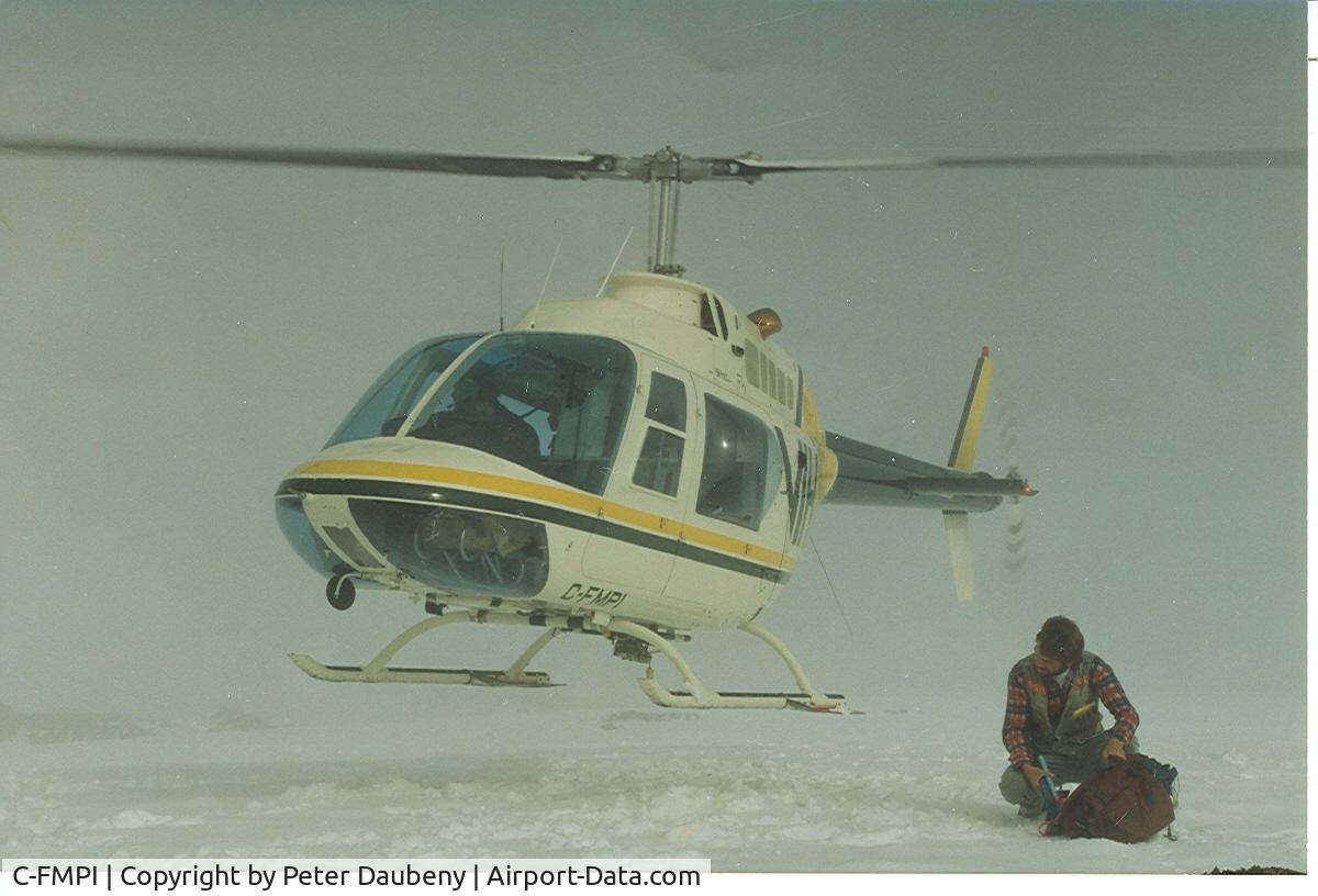C-FMPI, 1973 Bell 206B JetRanger II C/N 978, Photo taken near Stewart BC, summer 1990