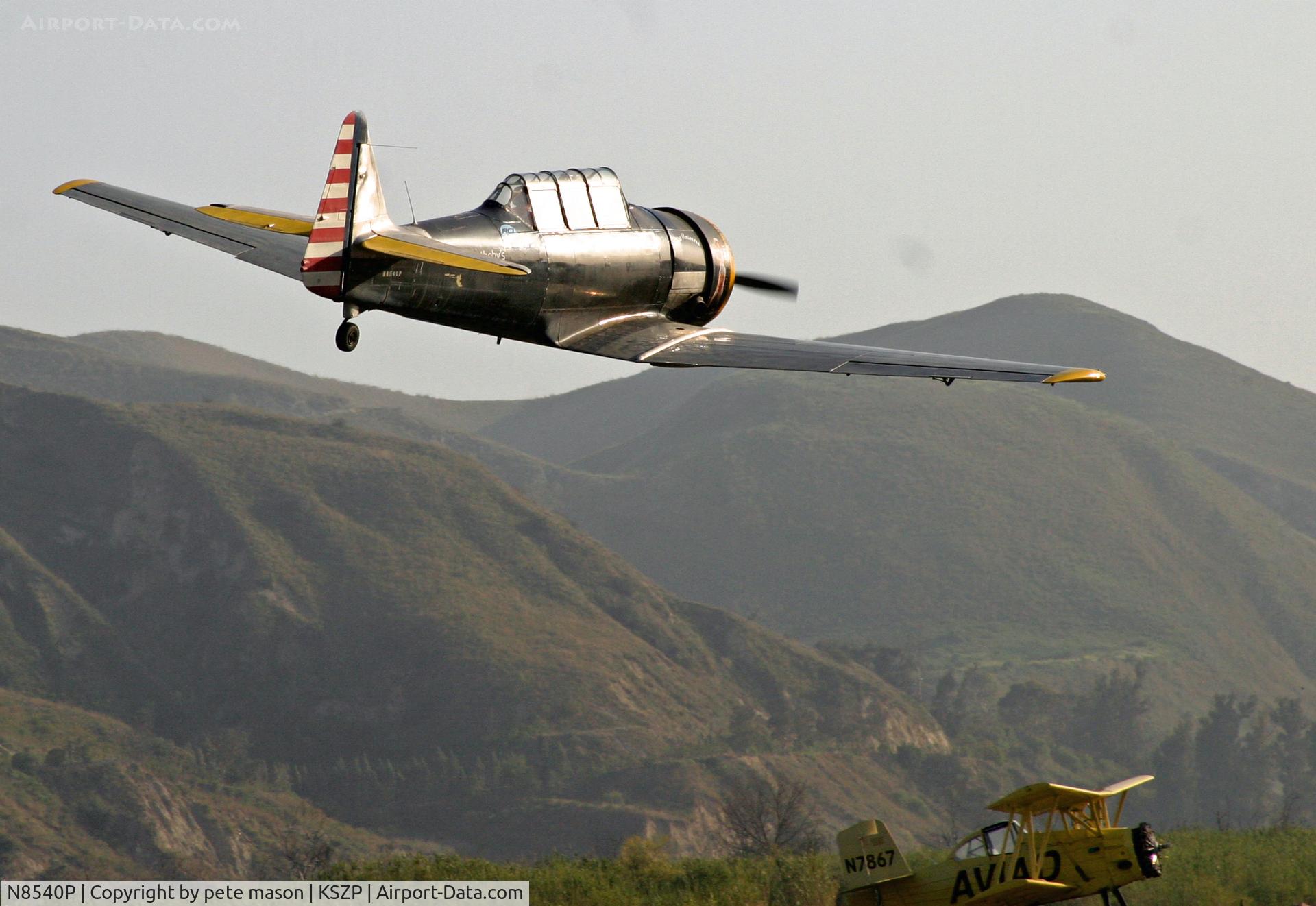 N8540P, 1942 North American AT-6D Texan C/N 42-81646-1, AT-6 and Ag-Cat . N7867 has prop removed for overhaul
