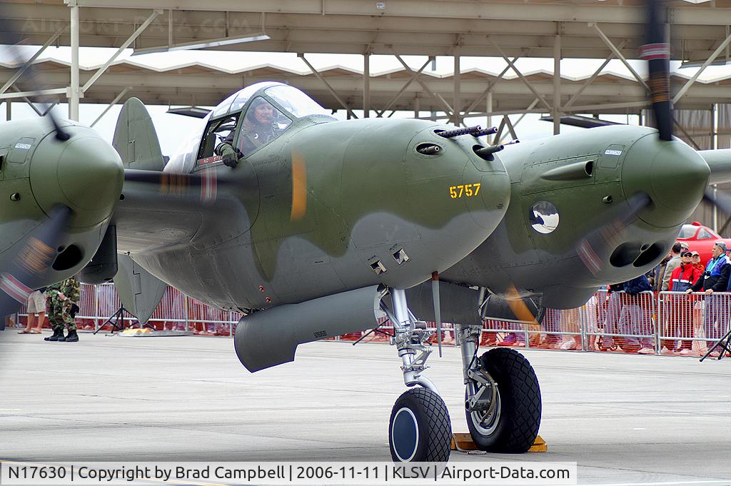 N17630, 1941 Lockheed P-38F C/N 41-7630 (222-5757), Lewis Aeronautical - San Antonio, Texas / 1941 Lockheed P38-J Lightning 'Glacier Gal' - Aviation Nation 2006