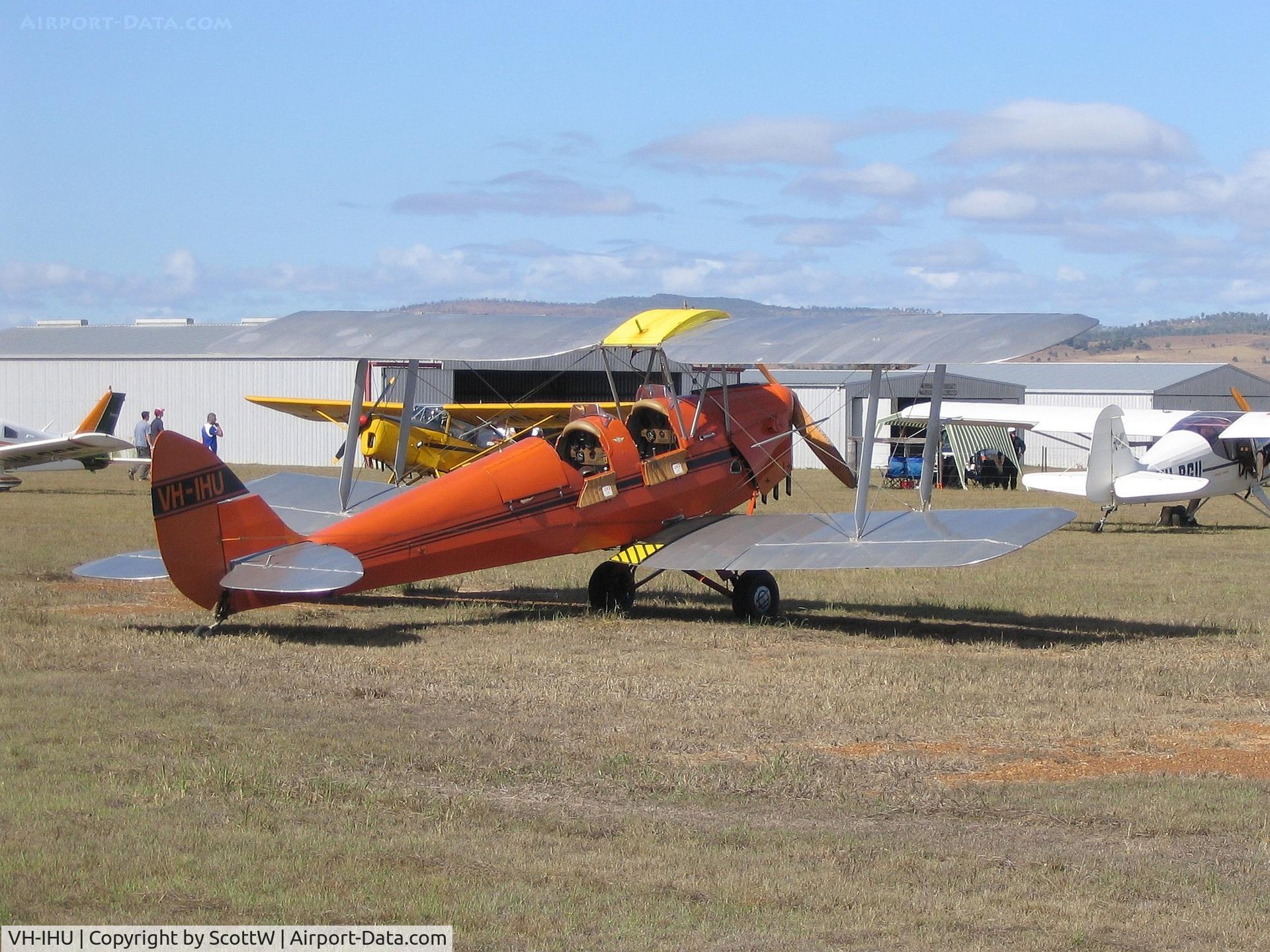 VH-IHU, 1942 De Havilland Australia DH-82A Tiger Moth C/N DHA434, image taken at Watts Bridge Memorial airfield
