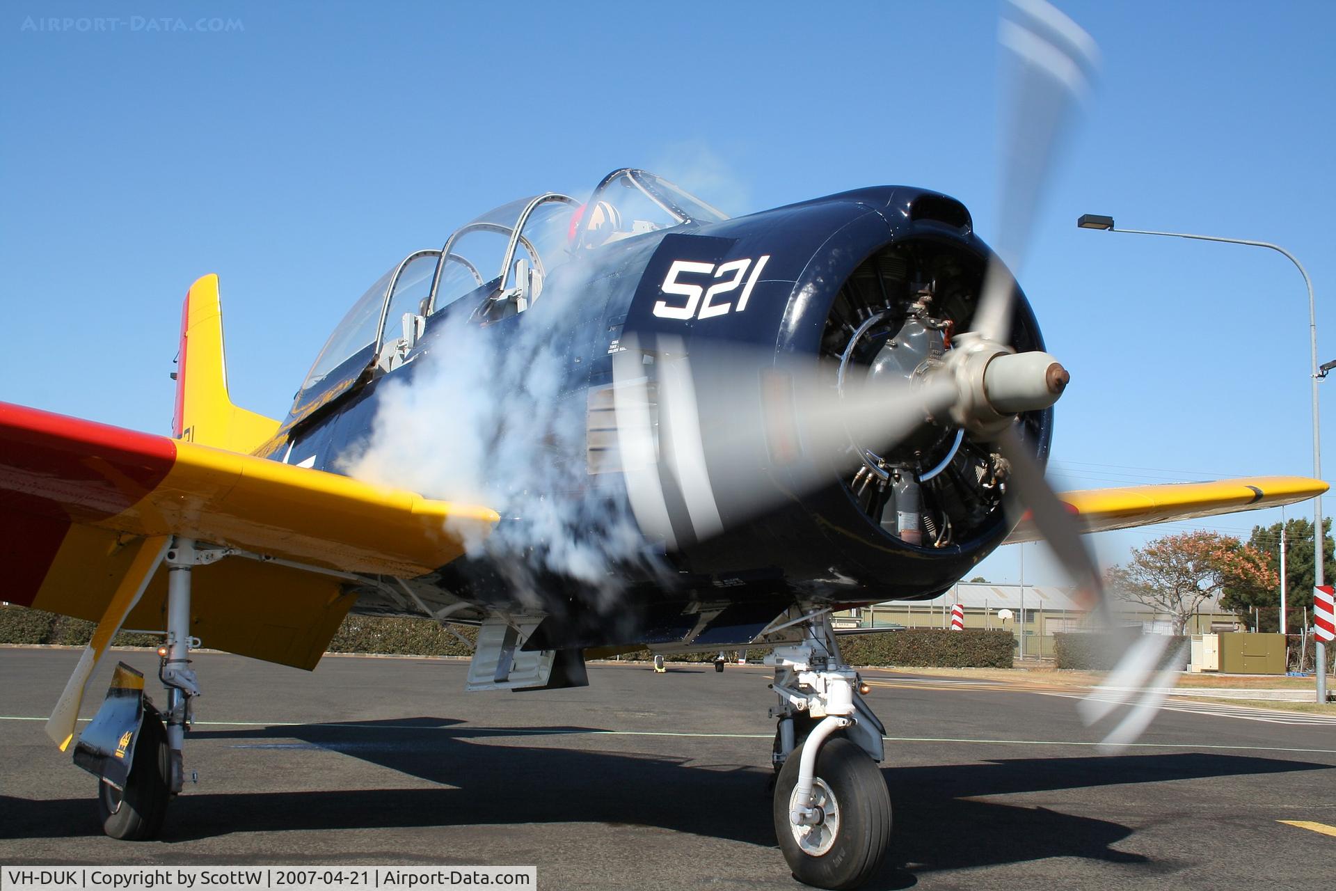 VH-DUK, 1951 North American T-28D Trojan C/N 173-374, This aircraft has just been re-registered to VH-ZUK and the aircraft will be operated out of Toowoomba QLD operating Joyflights.