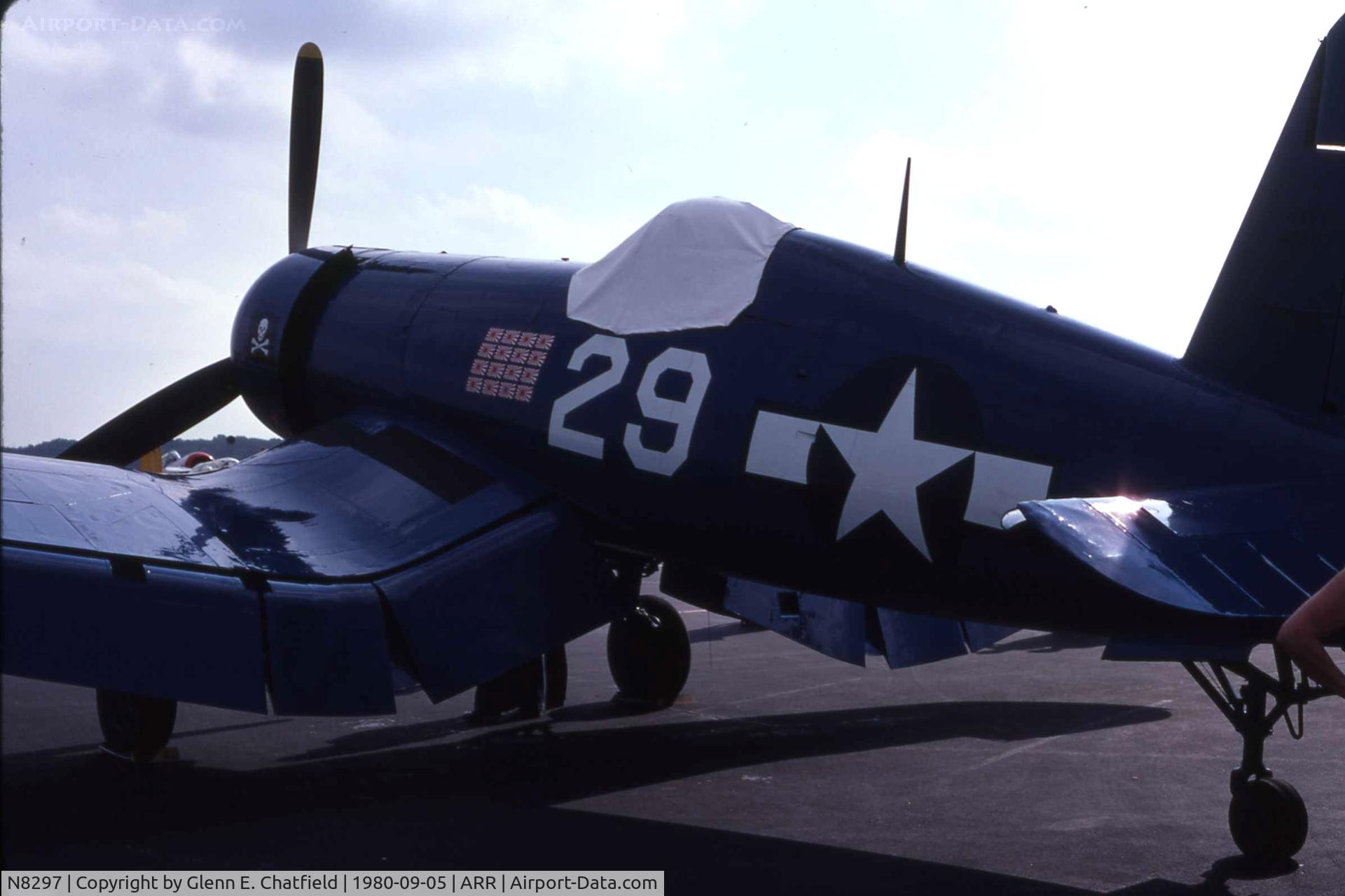 N8297, 1945 Goodyear FG-1D Corsair C/N 3111, Old paint scheme when still N8297