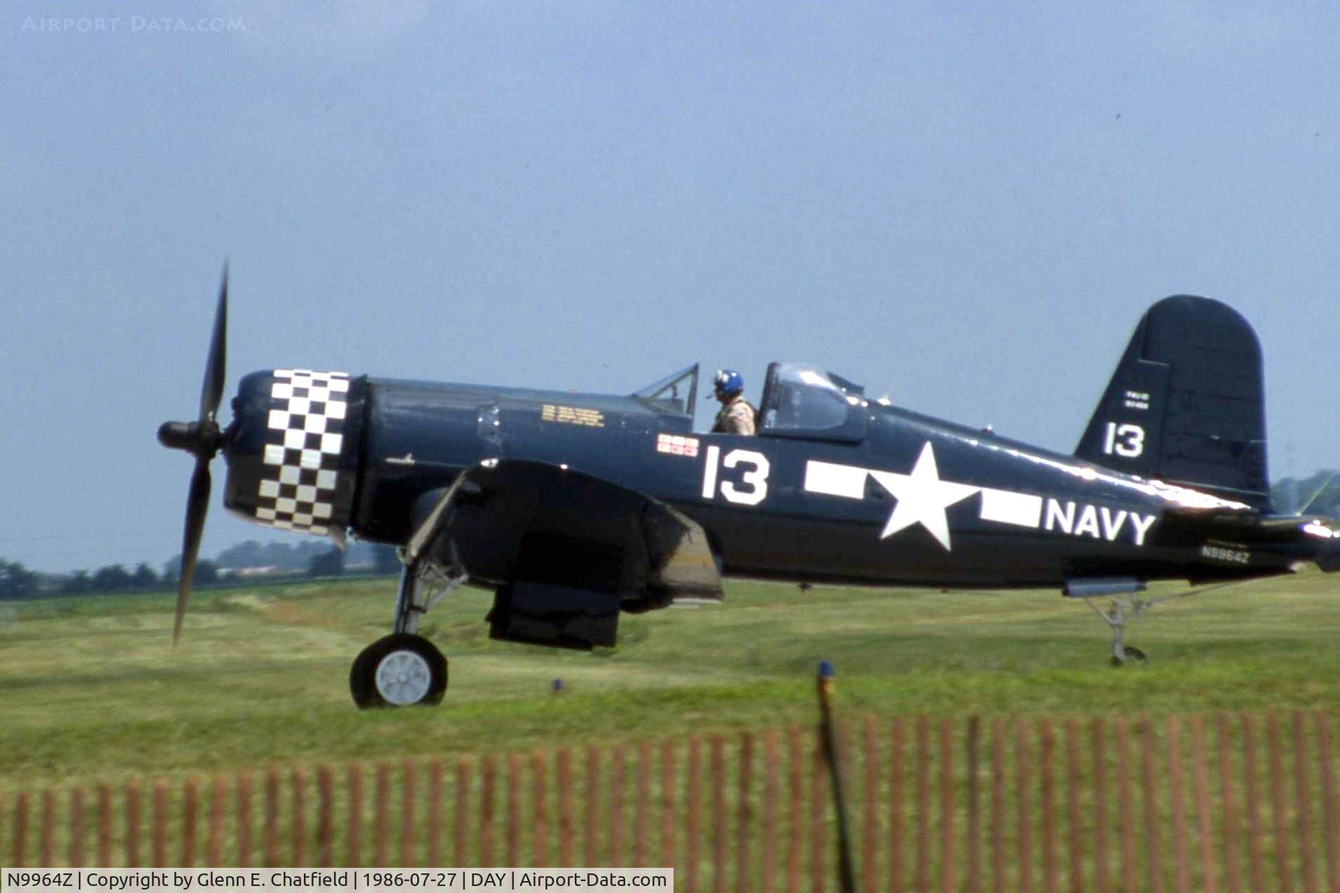 N9964Z, 1943 Goodyear FG-1D Corsair C/N 3729, FG-1D 92468 at the Dayton Internationl Air Show