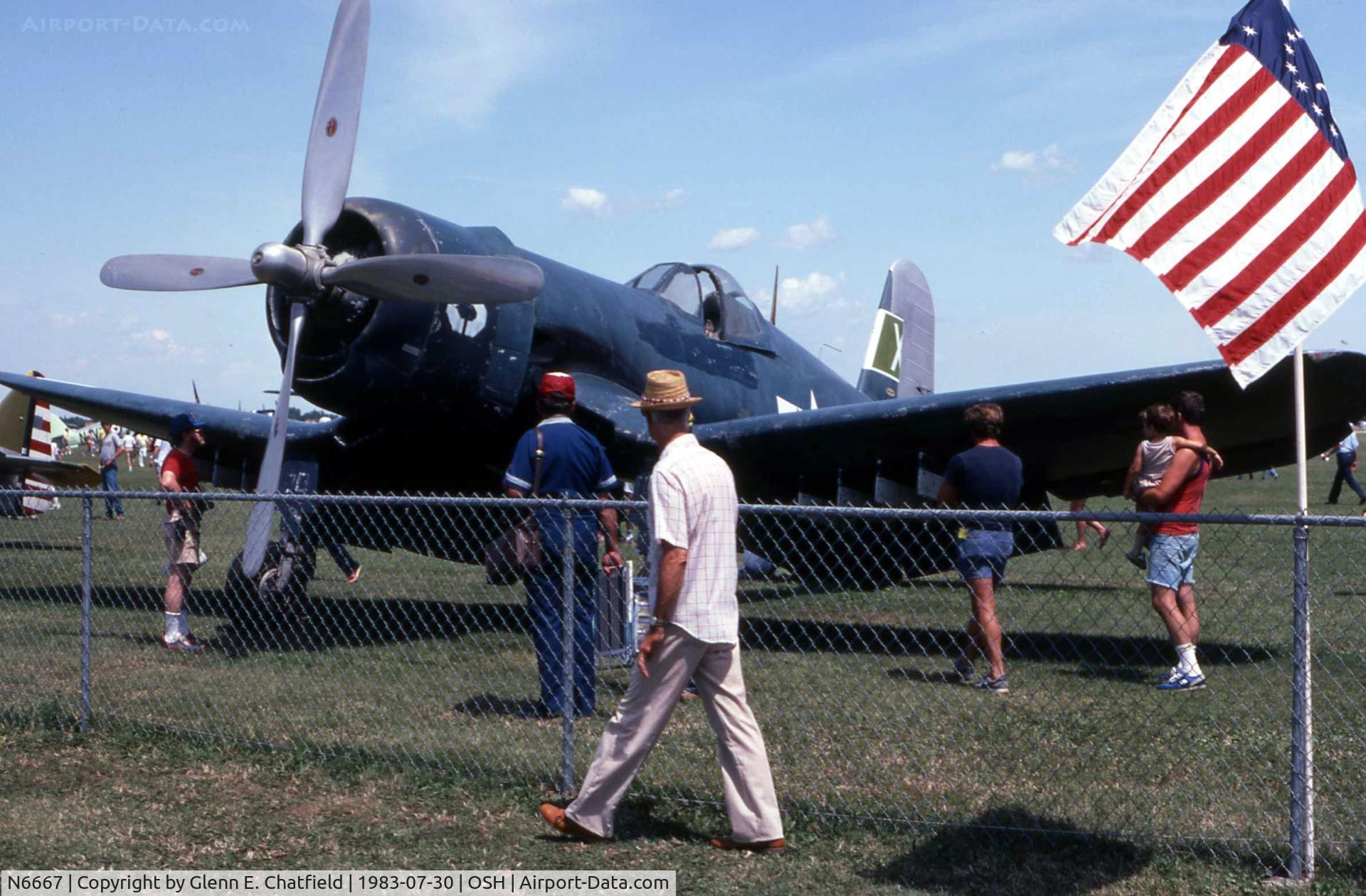 N6667, 1945 Vought F4U-4 Corsair C/N 9413, F4U-4 97259 at the EAA Fly In