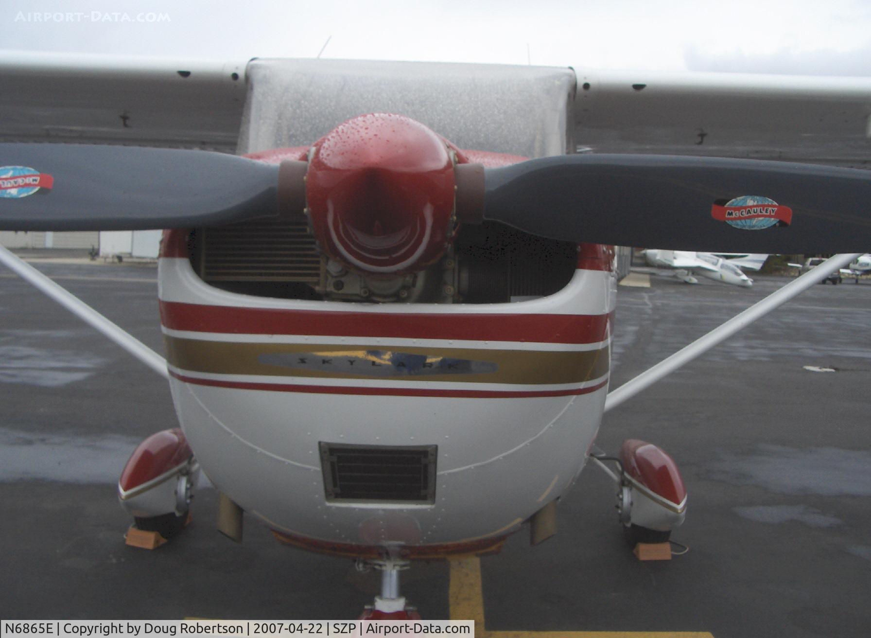 N6865E, 1959 Cessna 175A Skylark C/N 56365, 1959 Cessna 175A SKYLARK, Continental geared GO-300-A 175 Hp, SKYLARK logo