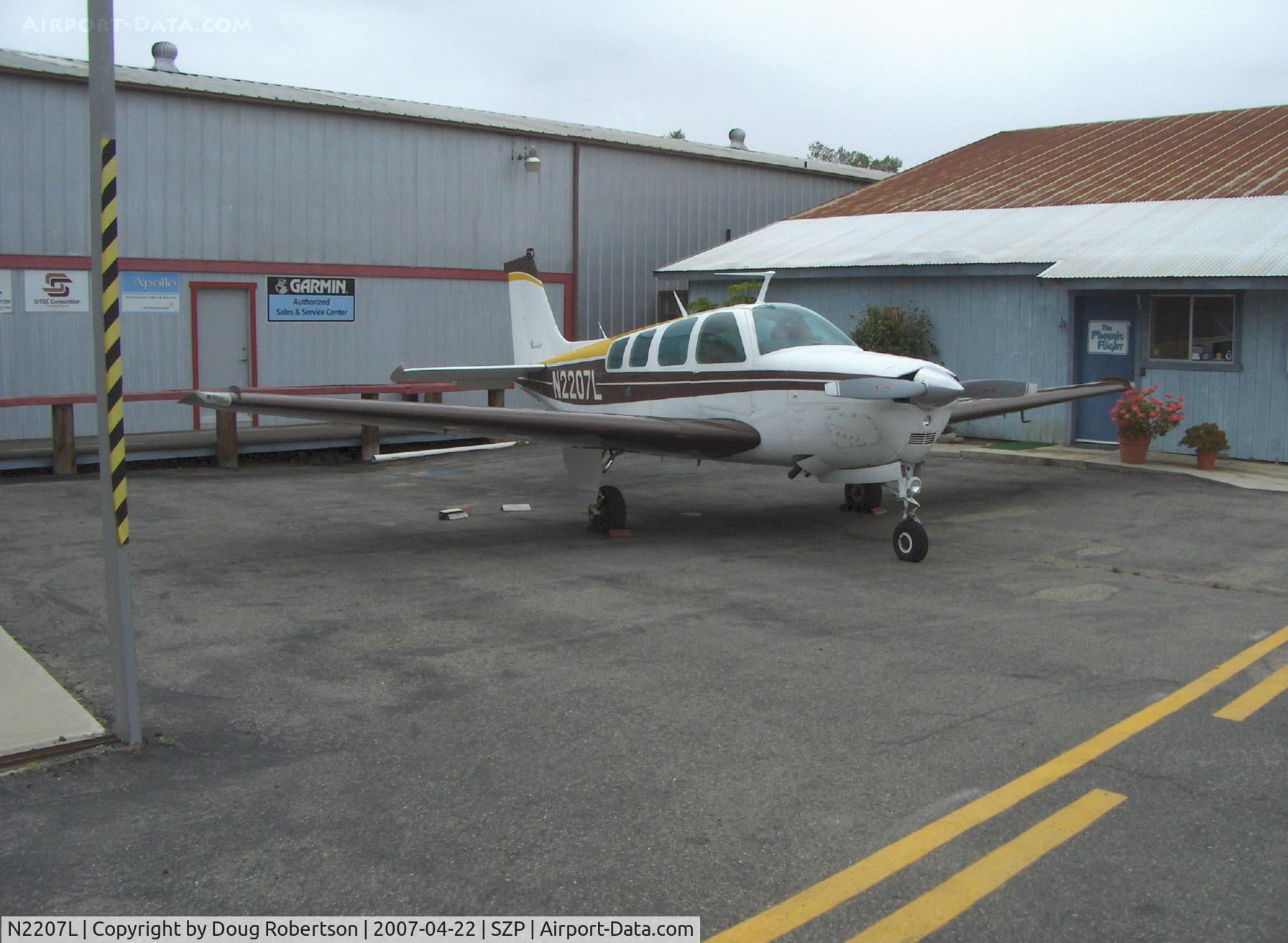 N2207L, 1976 Beech A36 Bonanza 36 C/N E-915, 1976 Beech A36 BONANZA, Continental IO-520 285 Hp