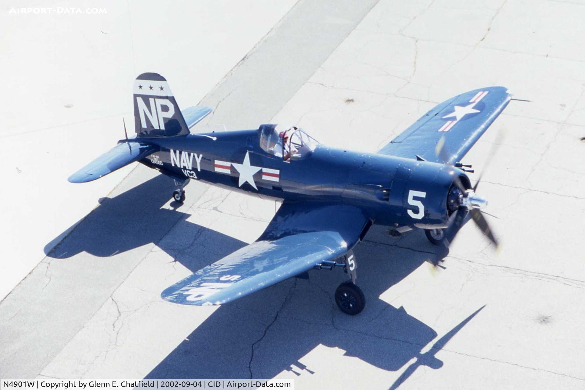 N4901W, 1951 Vought F4U-5NL Corsair C/N Not found (Bu124560), F4U-5NL 124560 stopping over for fuel