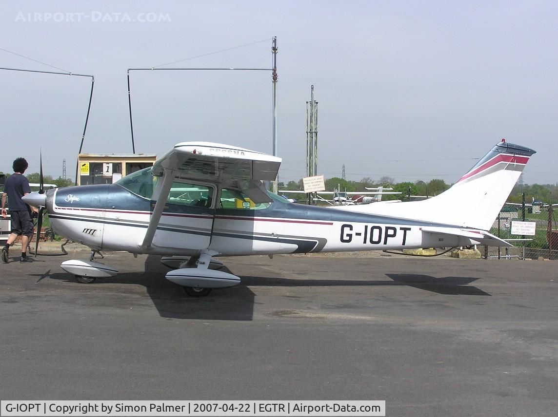 G-IOPT, 1973 Cessna 182P Skylane C/N 18261731, Cessna filling up at Elstree