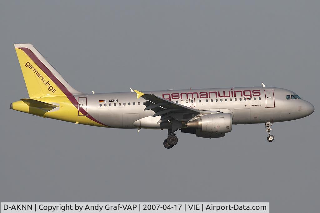 D-AKNN, 1999 Airbus A319-112 C/N 1136, Germanwings A319