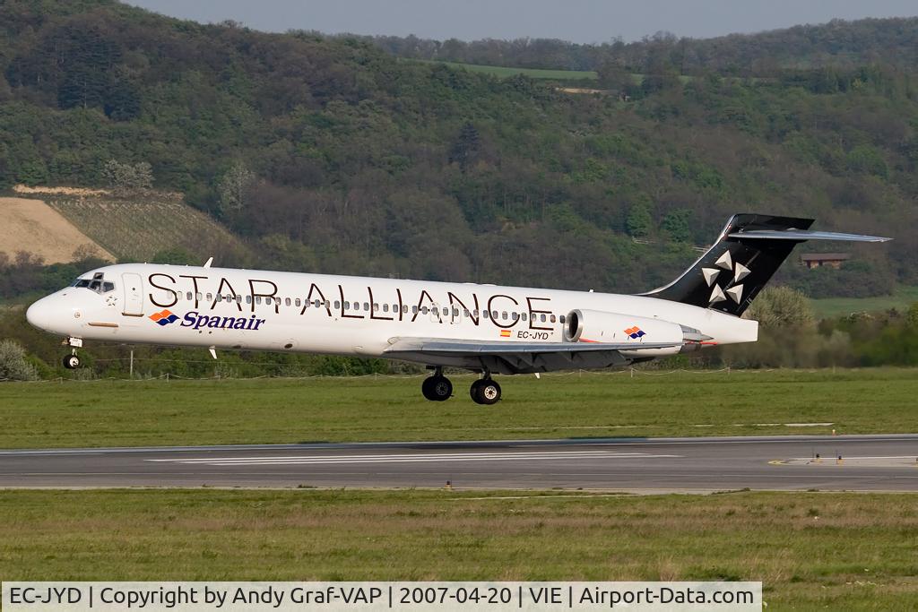 EC-JYD, 1988 McDonnell Douglas MD-87 (DC-9-87) C/N 49605, Spanair MD87