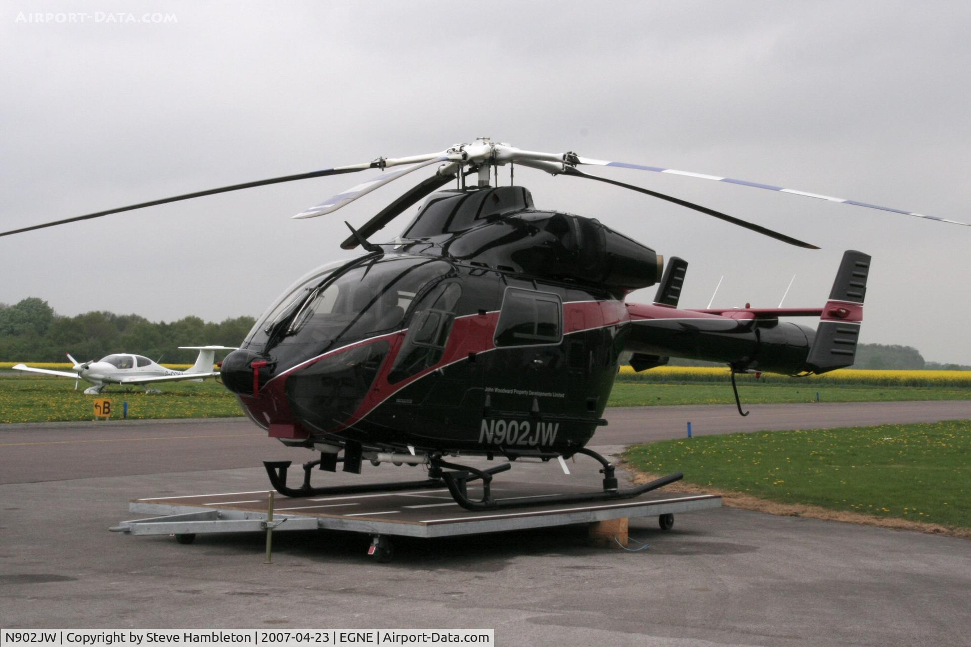 N902JW, 2001 MD Helicopters MD-900 Explorer C/N 900-00086, MD900 owned by Skegness area millionaire businessman John Woodward and set to feature in the next James Bond film.