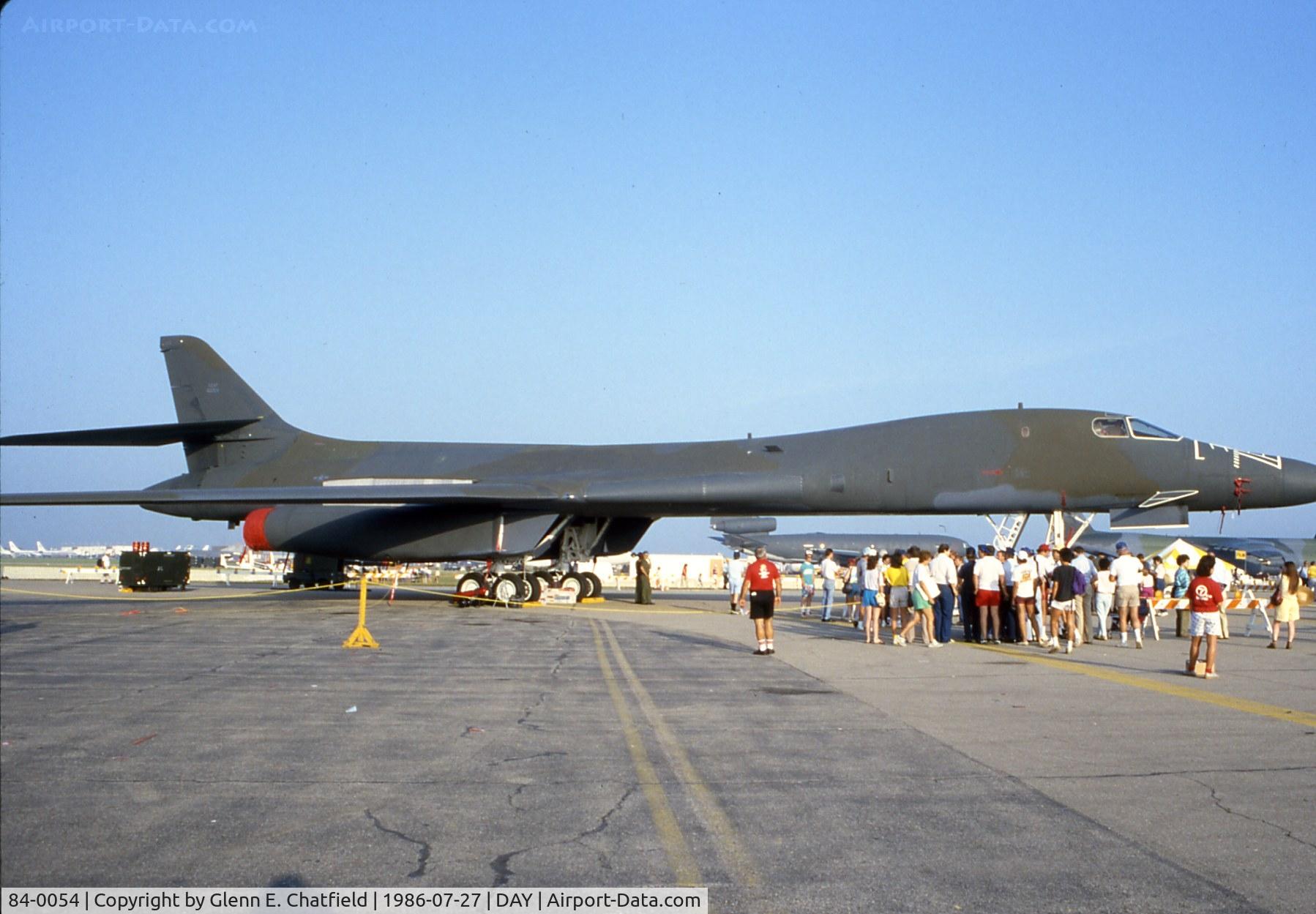 84-0054, 1984 Rockwell B-1B Lancer C/N 14, B-1B at the Dayton International Air Show