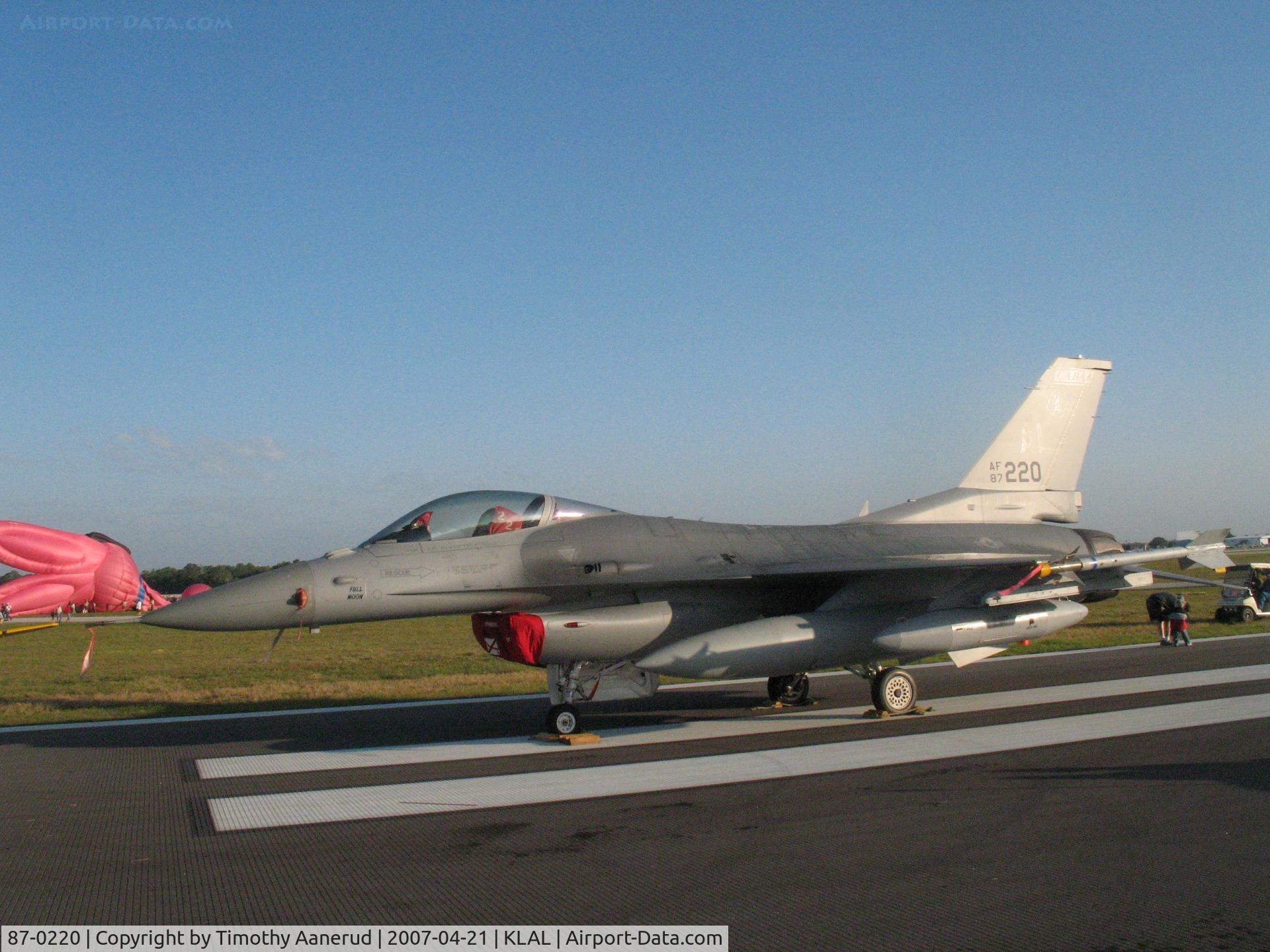 87-0220, 1987 General Dynamics F-16C Fighting Falcon C/N 5C-481, Sun-n-Fun 2007