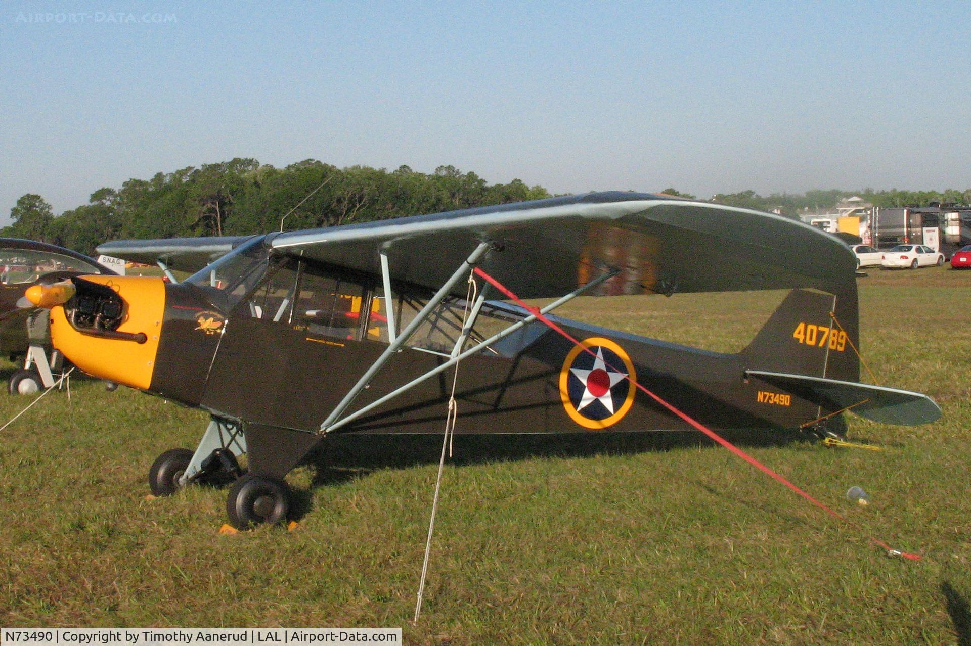 N73490, 1944 Piper J3C-65 Cub C/N 13085, Sun-n-Fun 2007