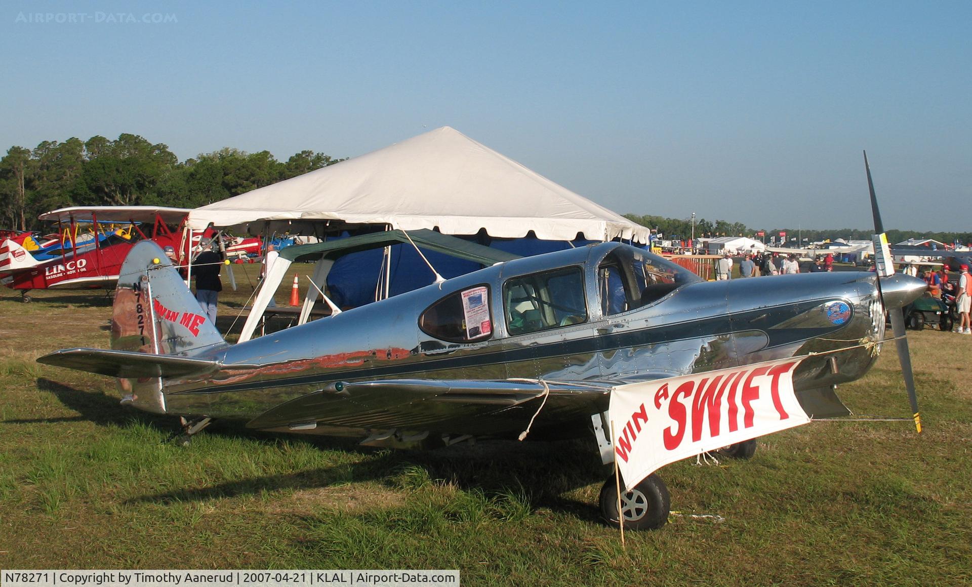 N78271, 1946 Globe GC-1B Swift C/N 2271, Sun-n-Fun 2007