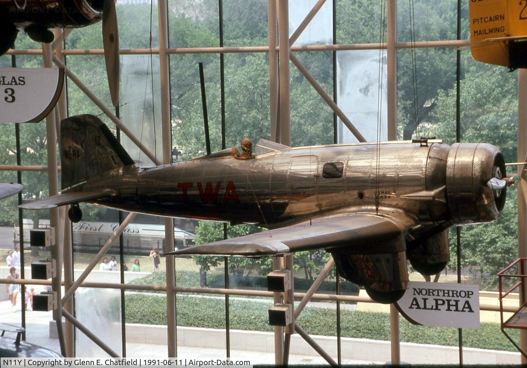 N11Y, 1930 Northrop 4A Alpha C/N 3, Northrop Alpha at the National Air & Space Museum