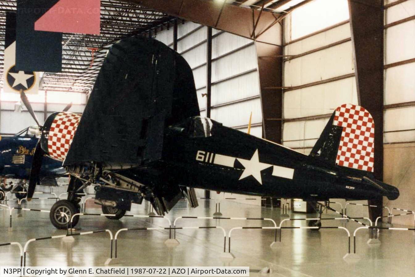 N3PP, 1941 Goodyear FG-1D Corsair C/N 3770, FG-1D 92509 at the Kalamazoo Air Zoo
