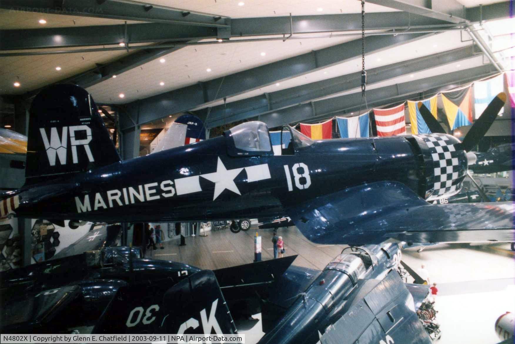 N4802X, Vought F4U-4 Corsair C/N 9503, F4U-4 97142 at the National Museum of Naval Aviation