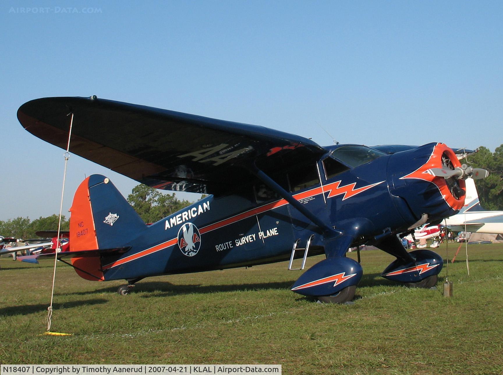 N18407, 1937 Stinson SR-9C Reliant C/N 5313, Sun-n-Fun 2007