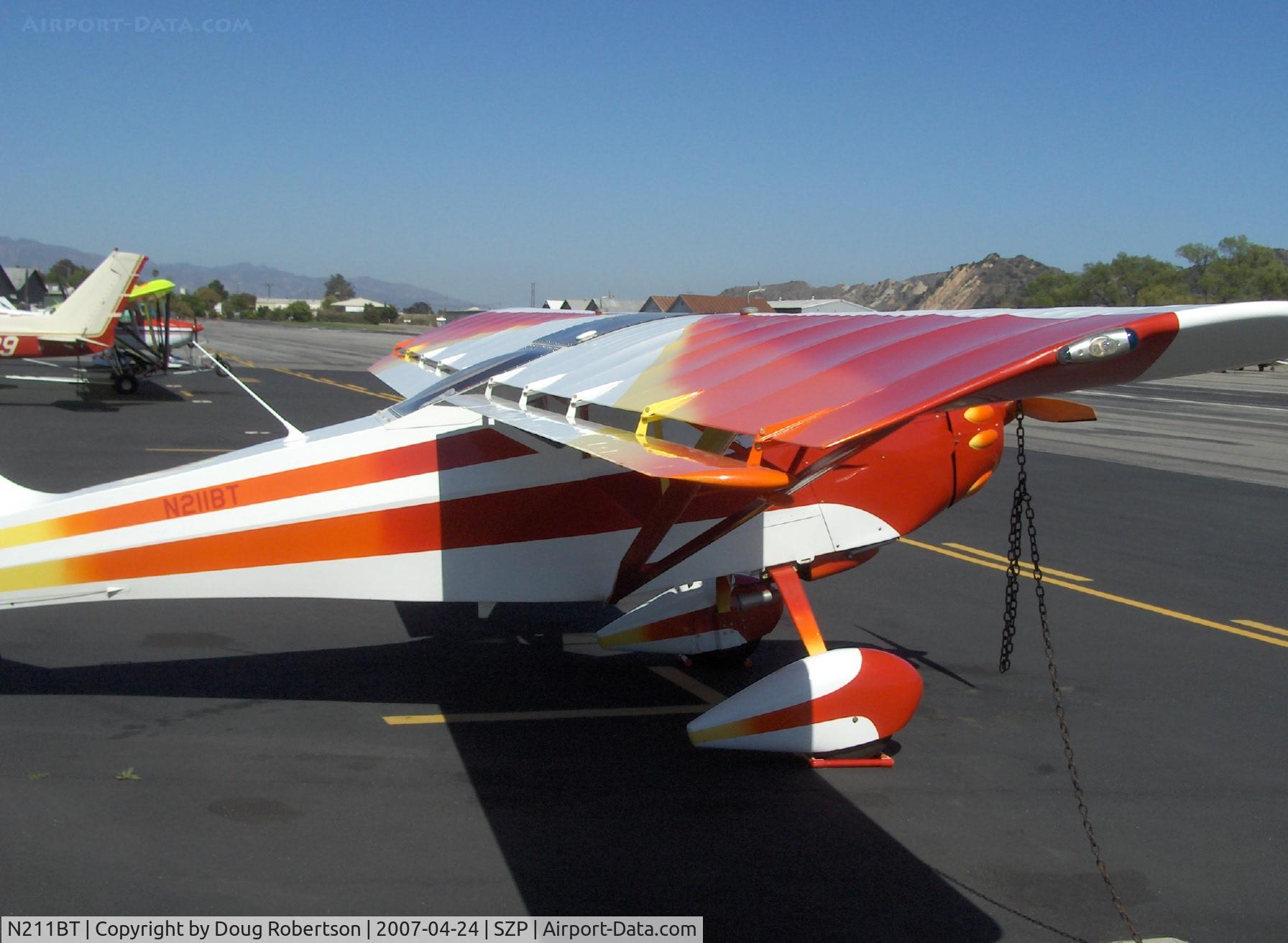 N211BT, 1999 Skystar Kitfox Speedster C/N IBS057, 1999 Fowler KITFOX SPEEDSTER, Rotax 912 100 Hp, full-span slat ailerons