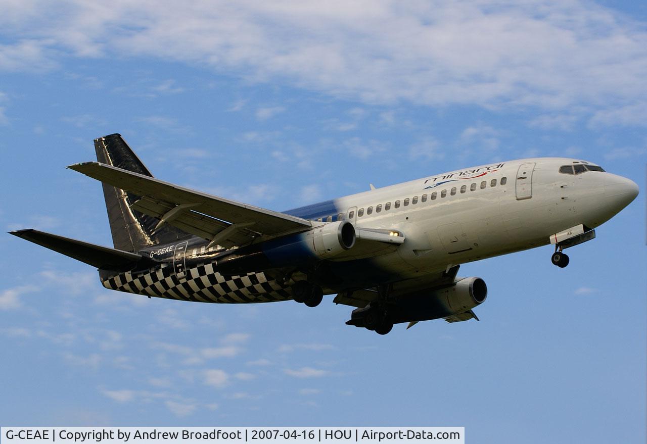 G-CEAE, 1974 Boeing 737-229 C/N 20912, Landing at HOU 12R Houston, TX