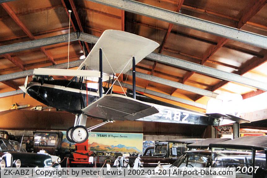 ZK-ABZ, 1929 Simmonds Spartan Three Seater C/N 43, last flown in 1946