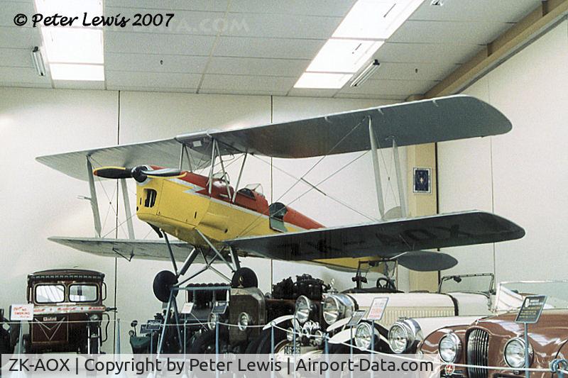 ZK-AOX, 1941 De Havilland Australia DH-82A Tiger Moth C/N DHA503, last flown November 1963, now in motor museum