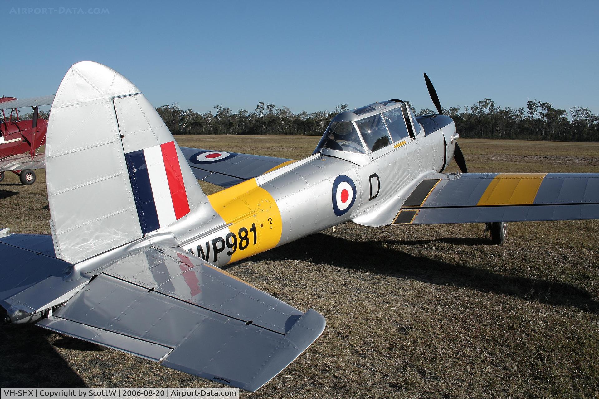 VH-SHX, 1953 De Havilland DHC-1 Chipmunk T.10 C/N C1/0847, Image taken at Caboolture Airfield QLD Aus.