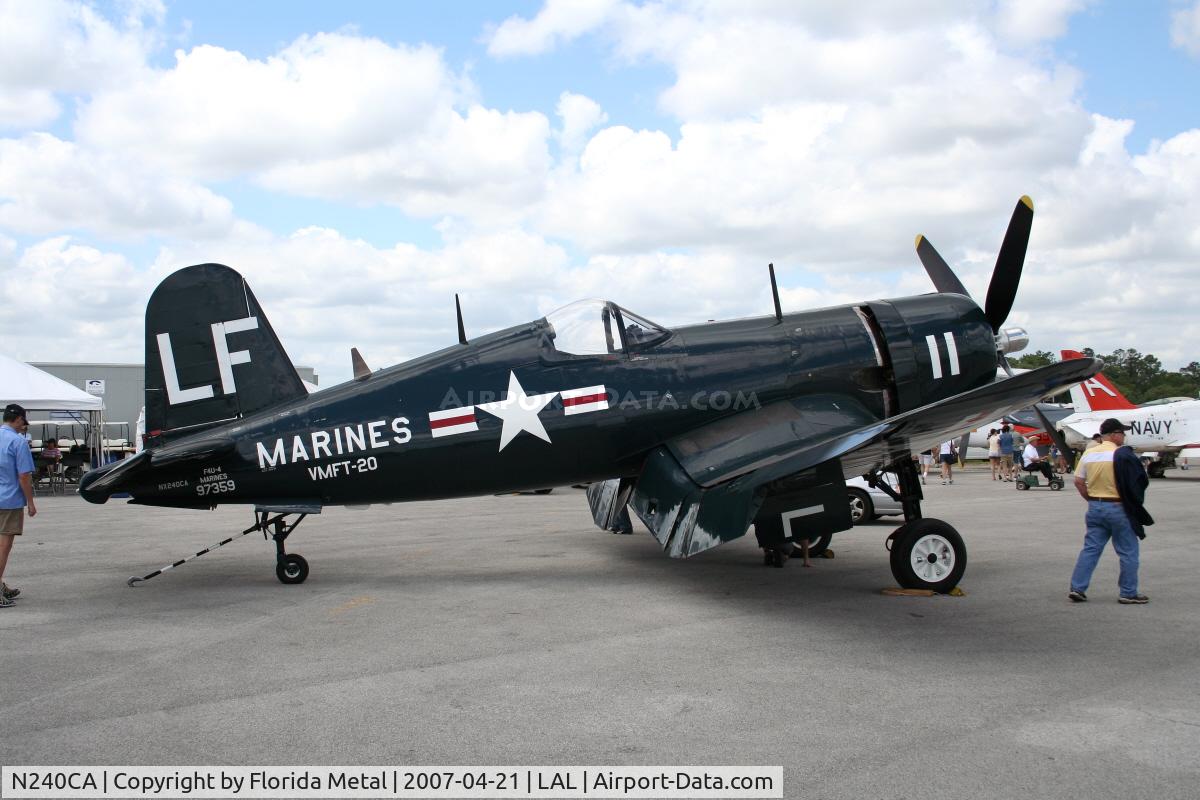 N240CA, 1945 Vought F4U-4 Corsair C/N 9513, F4U
