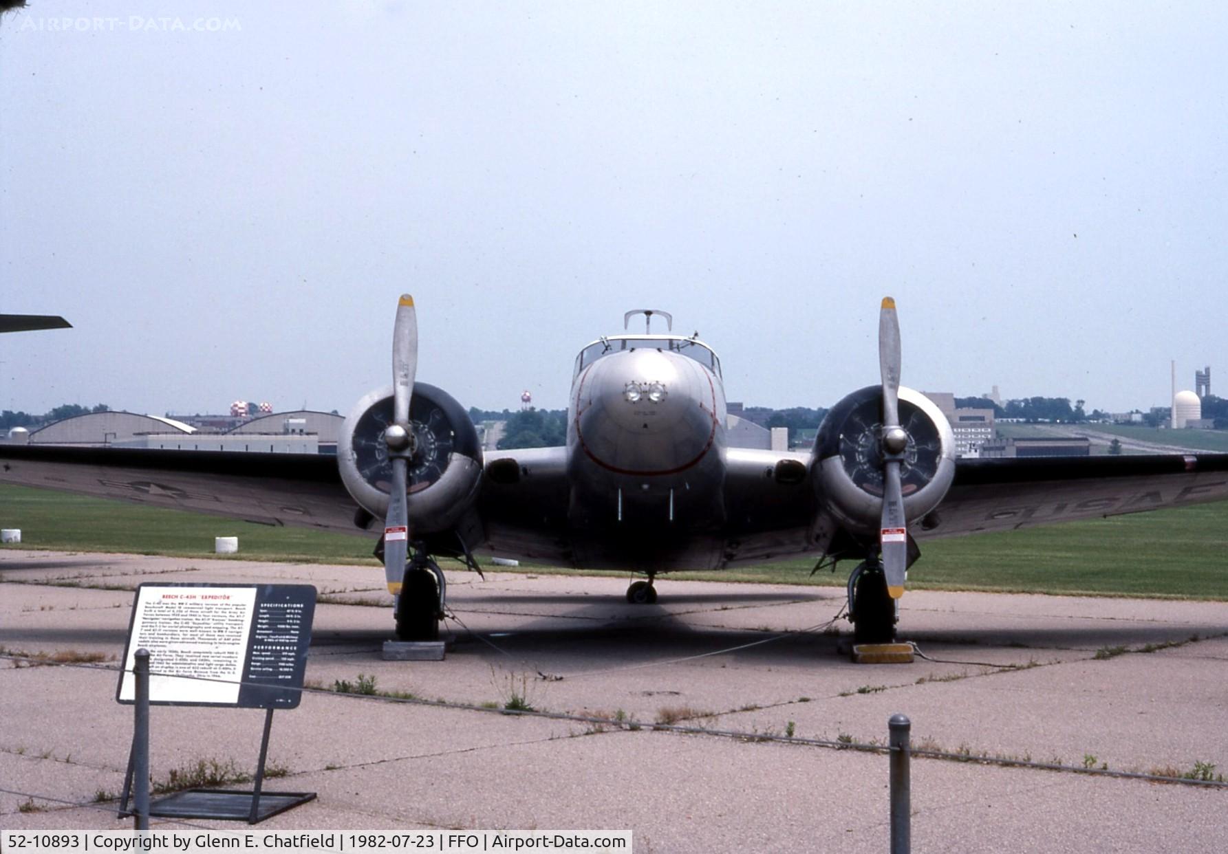 52-10893, 1952 Beech C-45H Expeditor C/N AF-823, C-45H at the National Museum of the U.S. Air Force
