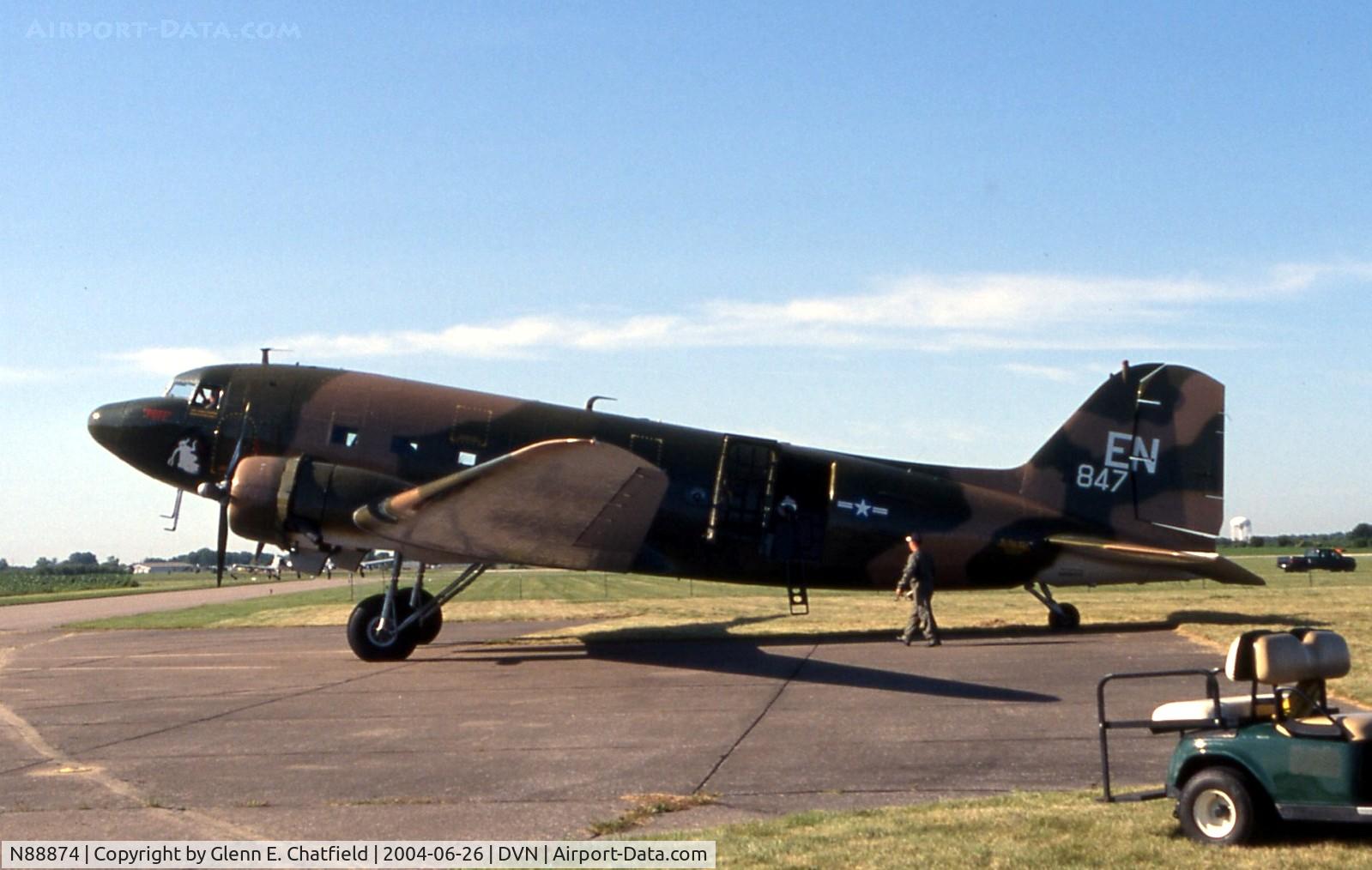 N88874, 1944 Douglas DC3C (C-47A) C/N 12693, D-Day veteran C-47A 42-92847 at the Quad Cities Air Show