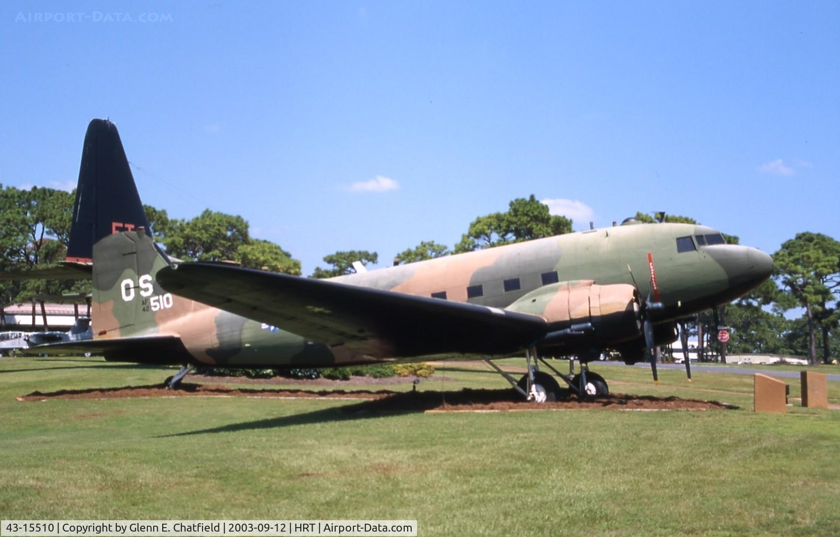 43-15510, 1943 Douglas AC-47A-85-DL Skytrain C/N 19976, AC-47A at Hurlburt Field, FL