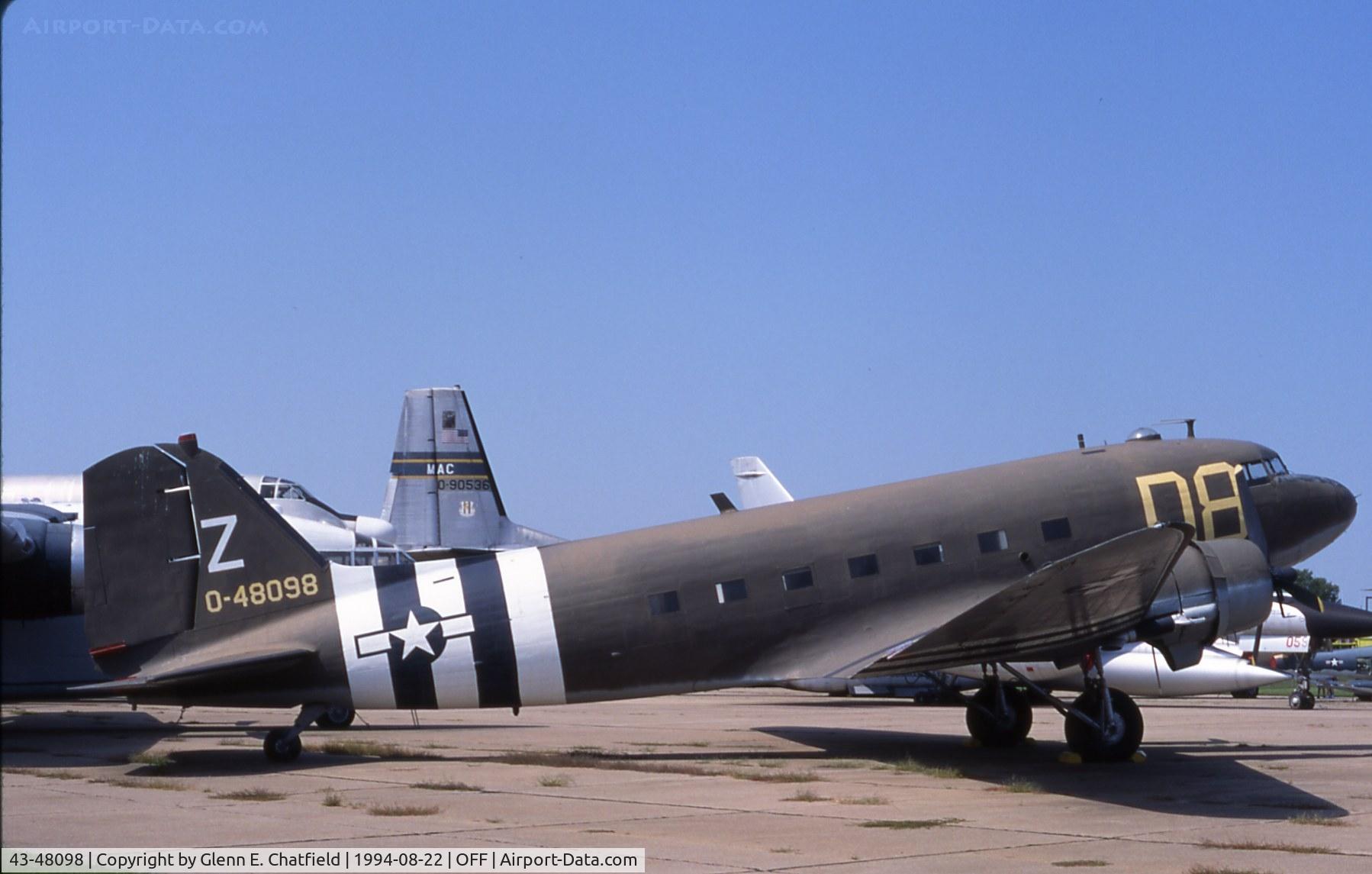 43-48098, 1943 Douglas C-47A-30-DK Skytrain C/N 13914/25359, C-47A at the old Strategic Air Command Museum