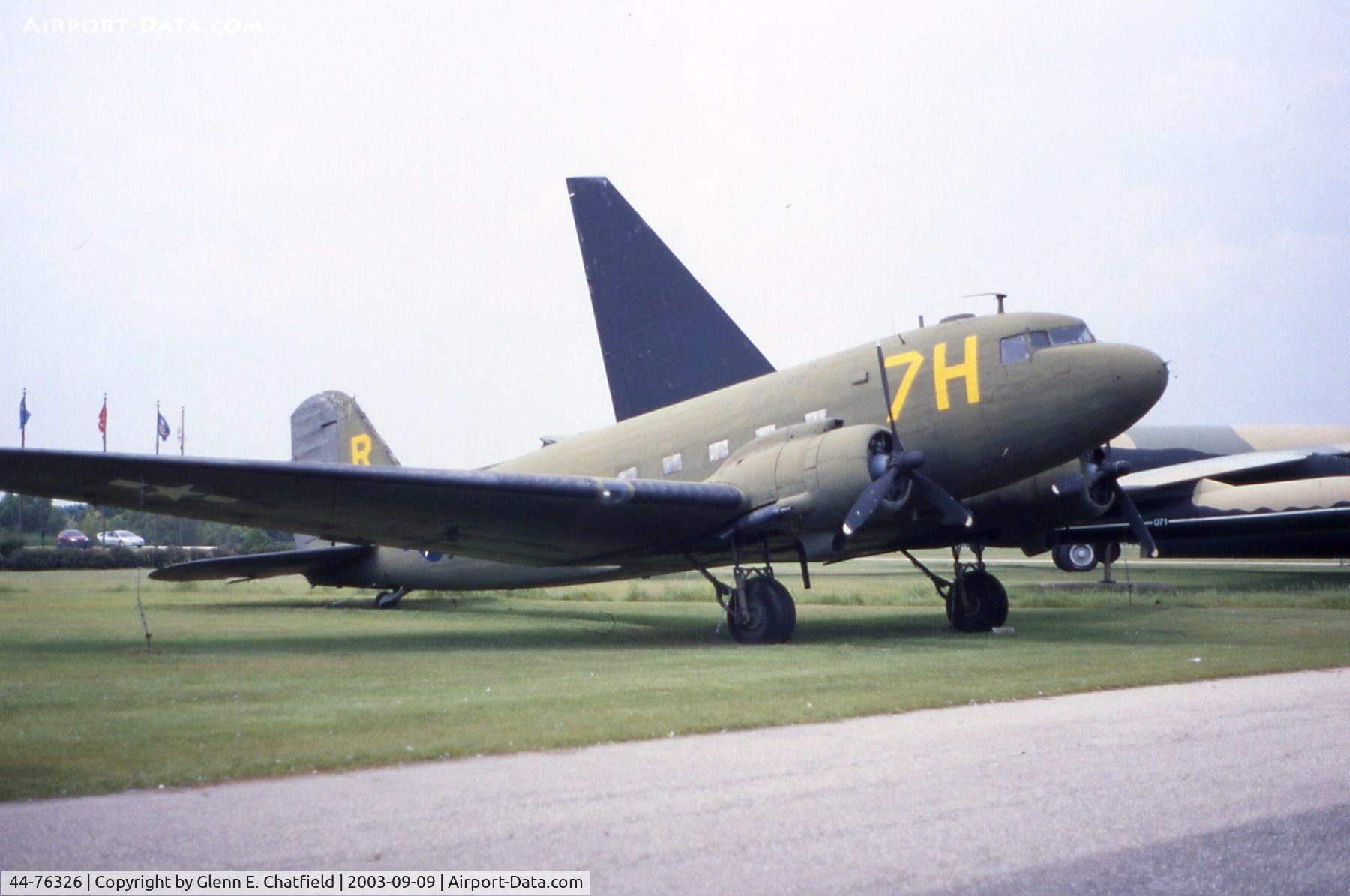 44-76326, 1944 Douglas VC-47D-25-DK Skytrain C/N 32658, VC-47D at the Battleship Alabama Memorial