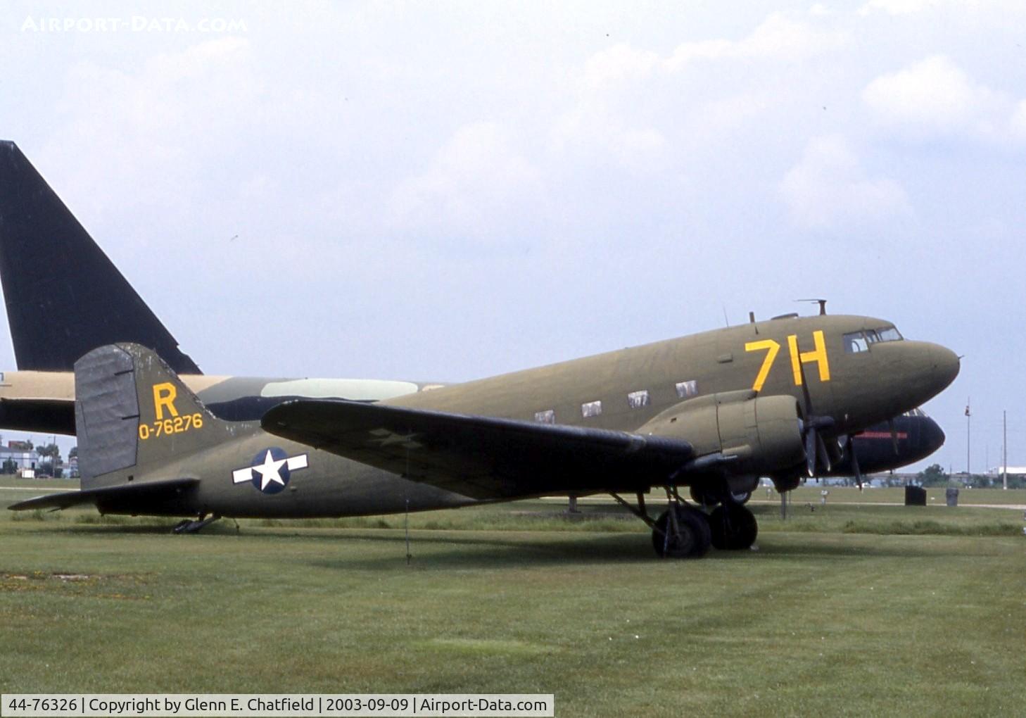 44-76326, 1944 Douglas VC-47D-25-DK Skytrain C/N 32658, VC-47D at the Battleship Alabama Memorial