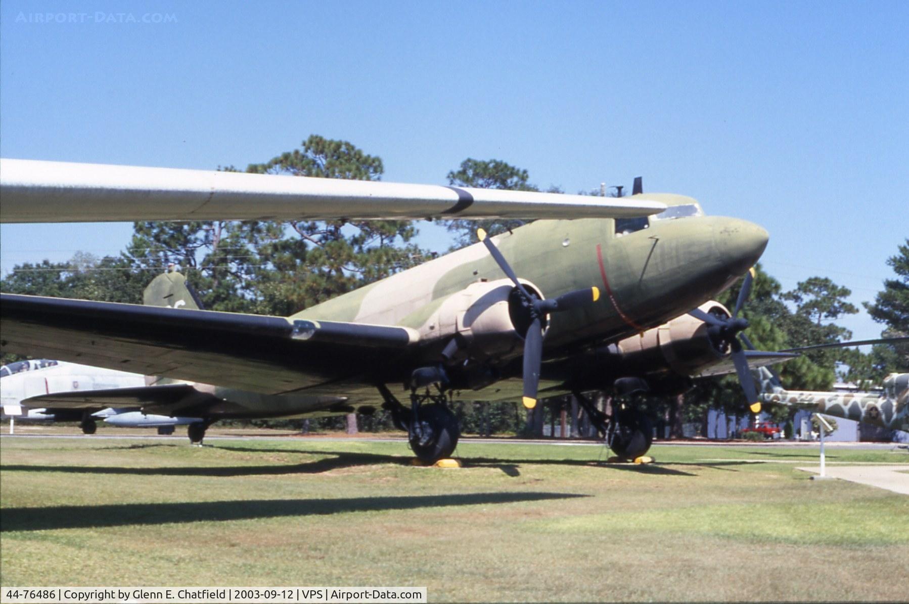 44-76486, 1944 Douglas C-47B-25-DK (R4D-7) Skytrain C/N 16070, C-47K at the U.S.A.F. Armament Museum
