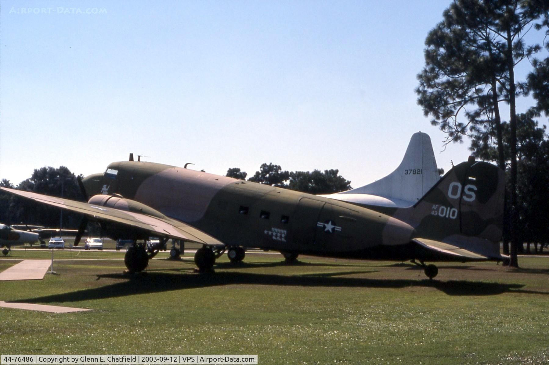 44-76486, 1944 Douglas C-47B-25-DK (R4D-7) Skytrain C/N 16070, C-47K at the U.S.A.F. Armament Museum
