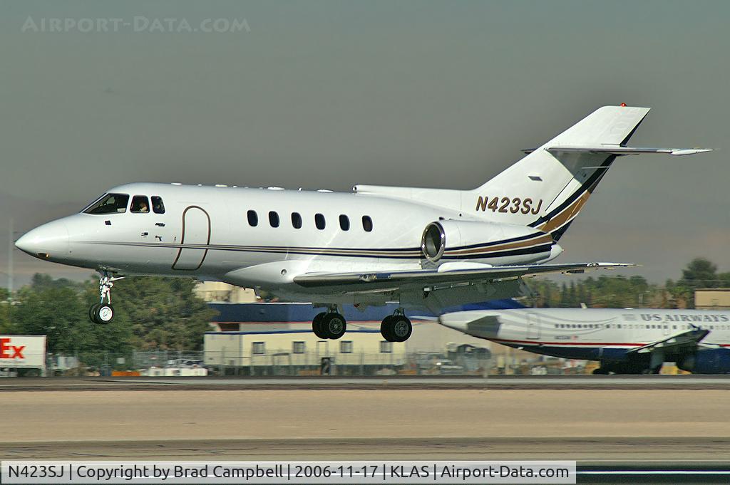 N423SJ, British Aerospace BAe.125 Series 800A C/N 258135, Corporate - Wells Fargo / British Aerospace BAE 125 Series 800A