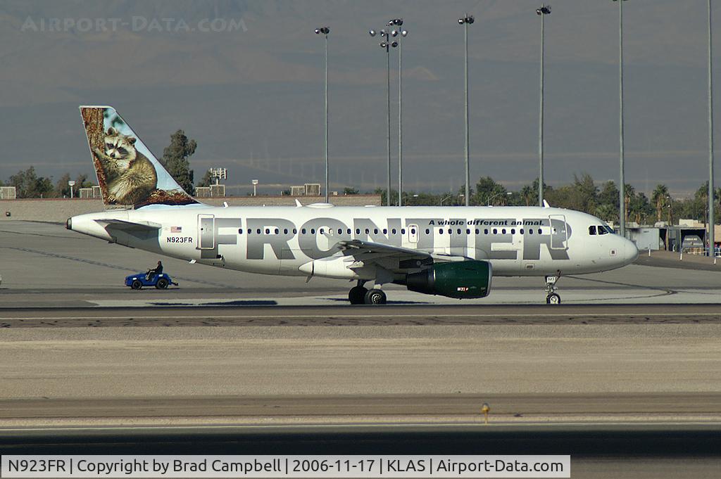 N923FR, 2003 Airbus A319-111 C/N 2019, Frontier Airlines - 'Raccoon' / 2003 Airbus A319-111