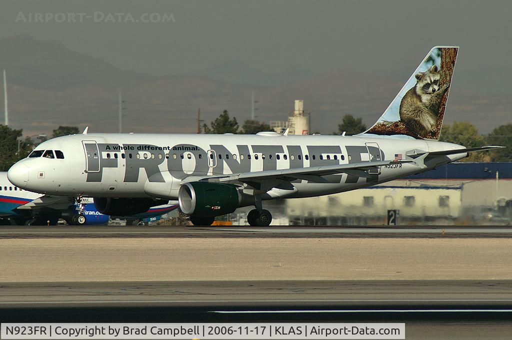 N923FR, 2003 Airbus A319-111 C/N 2019, Frontier Airlines - 'Raccoon' / 2003 Airbus A319-111